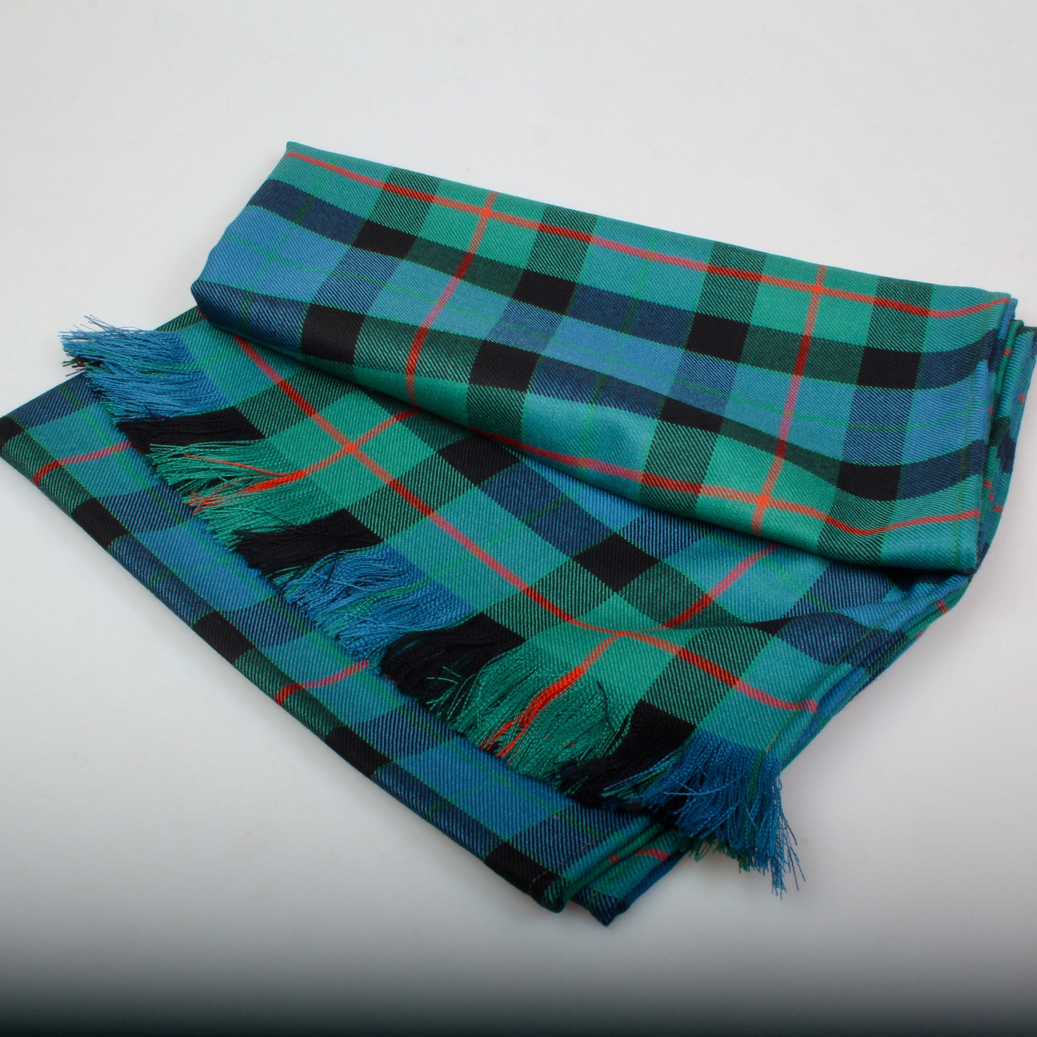 Wool Scarf Clan Tartan Dunans Rising Tartan Scarf ScotClans Extra