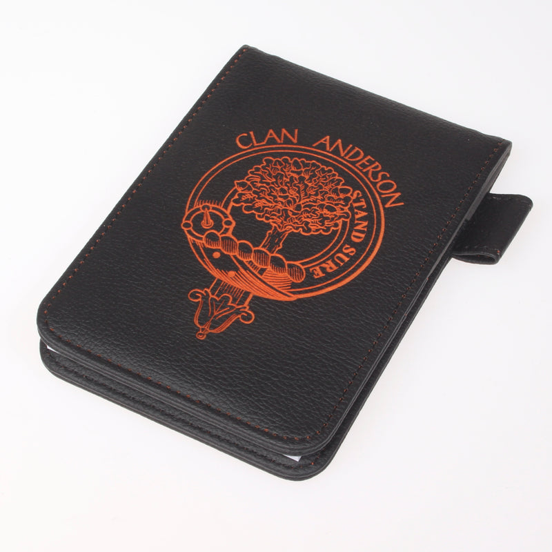 Anderson Clan Crest Engraved Leather Small Notebook