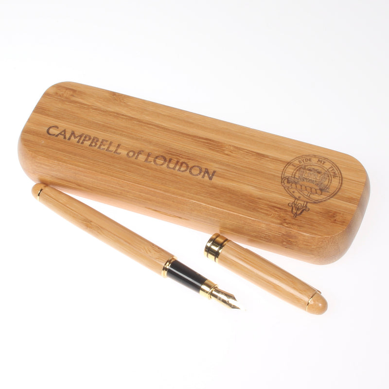 Campbell of Loudon Clan Crest Fountain Pen Case with Pen