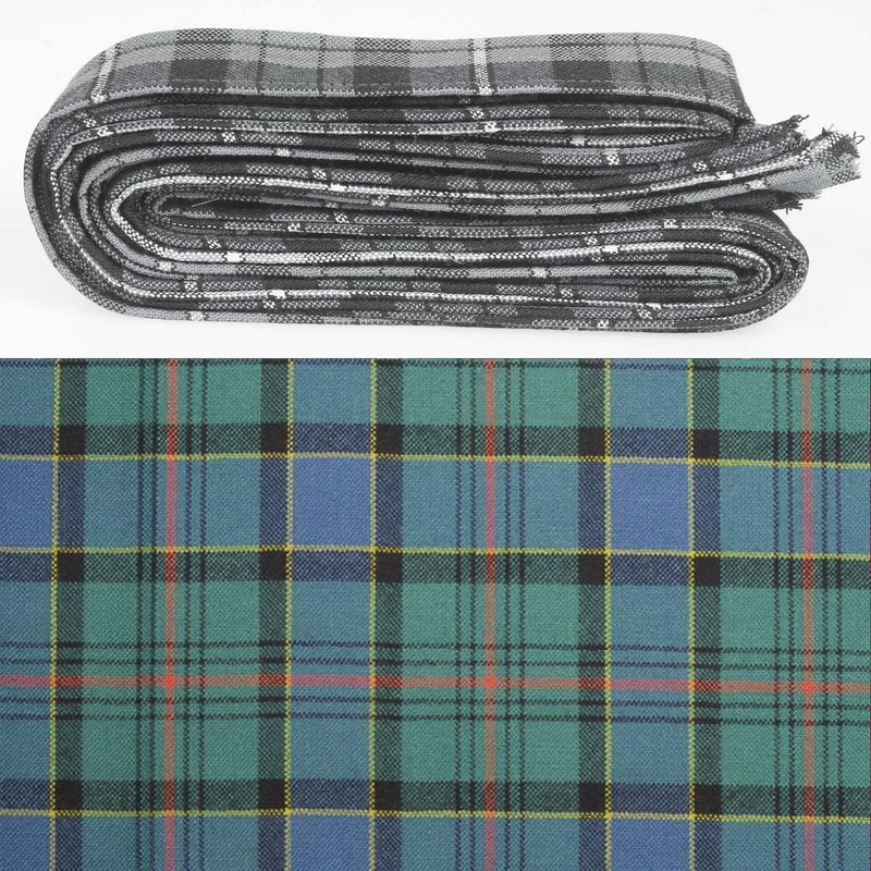 Wool Strip Ribbon in Ogilvie Hunting Ancient Tartan - 5 Strips, Choose Your Width