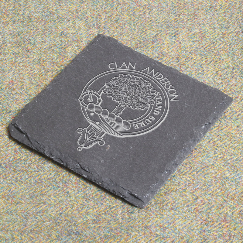 Anderson Clan Crest Slate Coaster