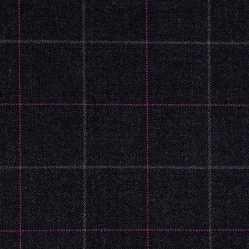 Clunie Charcoal - medium weight  tartan - sold by the meter
