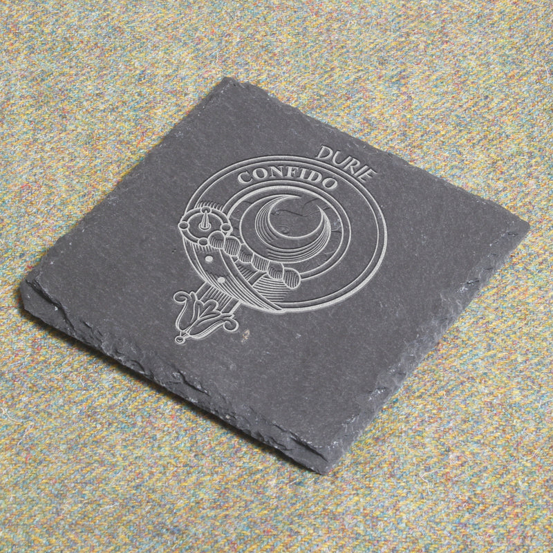 Durie Clan Crest Slate Coaster