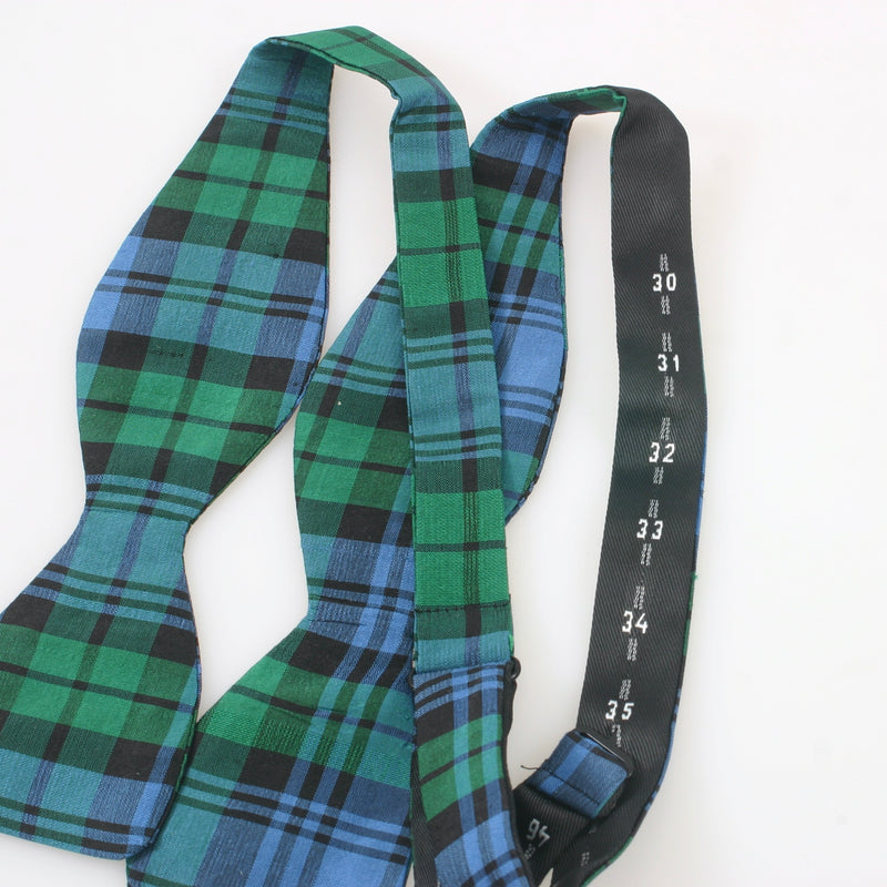 Tartan Self Tie Bow Tie - Wing Collar (100% Wool)