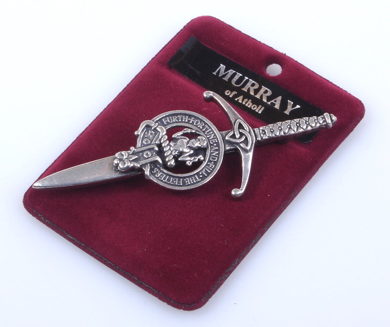 Clan Crest Pewter Kilt Pin with Murray of Atholl Crest
