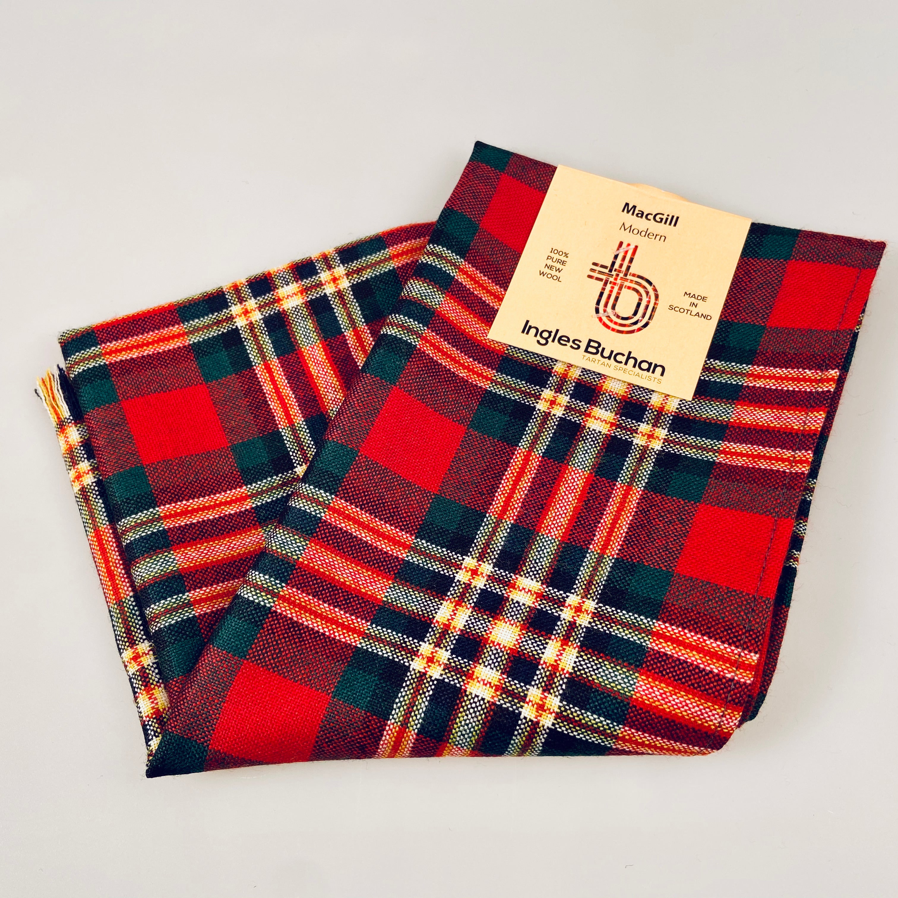 MacGill Modern Tartan Crest Black Garden Flag - Gold Thistle Style main image 1