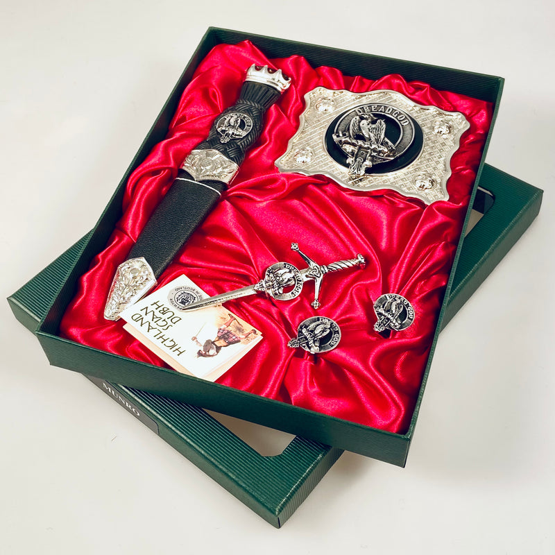 Munro Clan Crest Kilt Accessory Gift Set