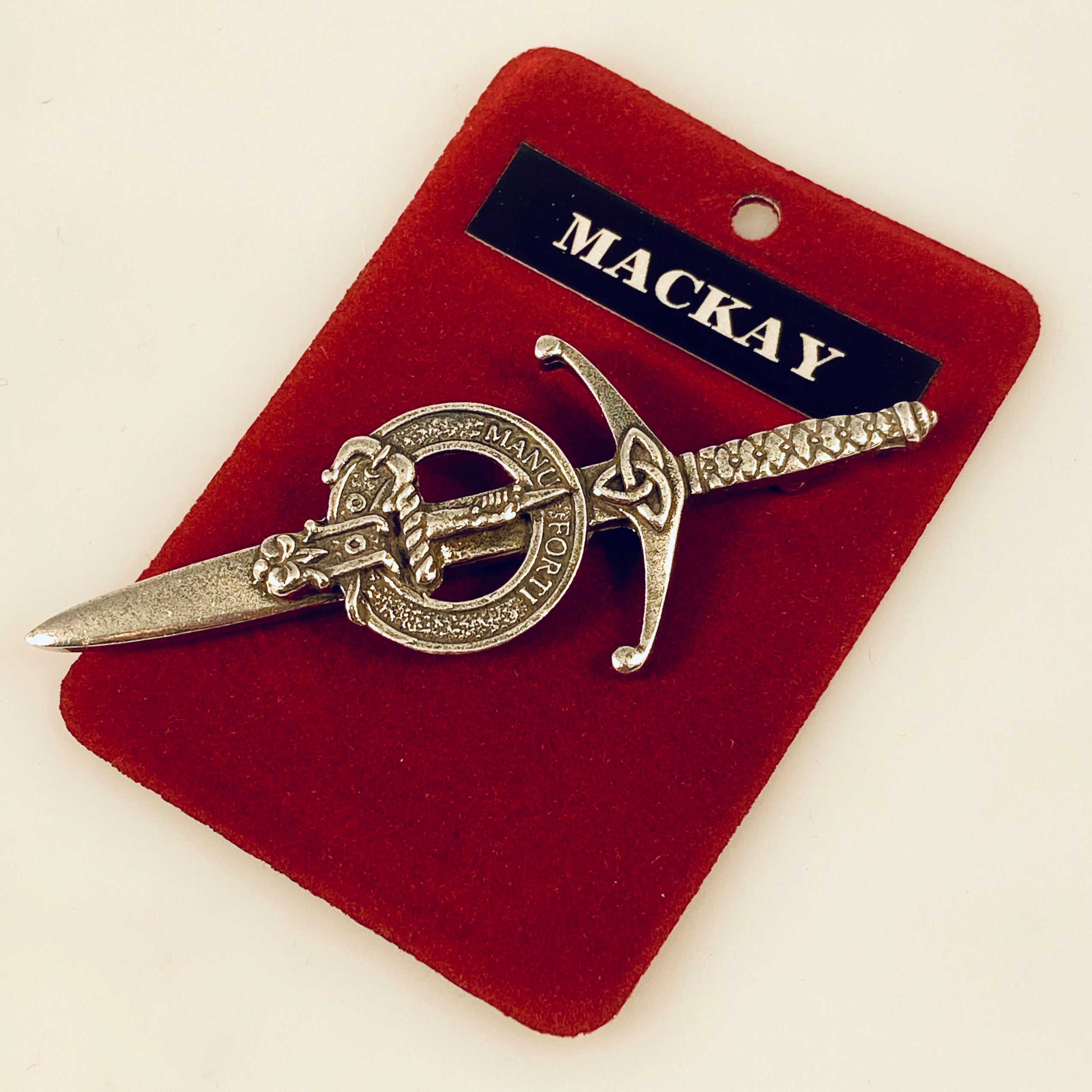 Clan Crest Pewter Kilt Pin with MacKay Crest