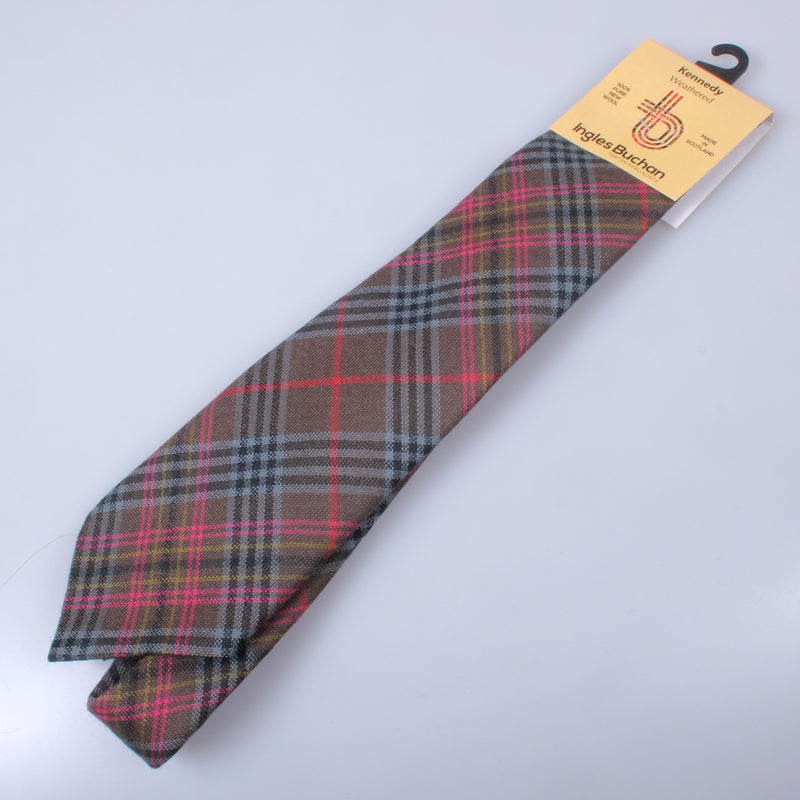 Pure Wool Tie in Kennedy Weathered Tartan