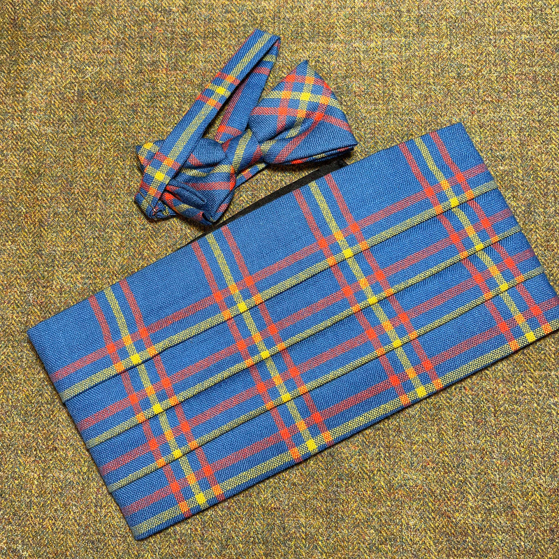Cummerbund and Wing Collar Bow Tie set in MacLaine of Lochbuie Ancient Tartan