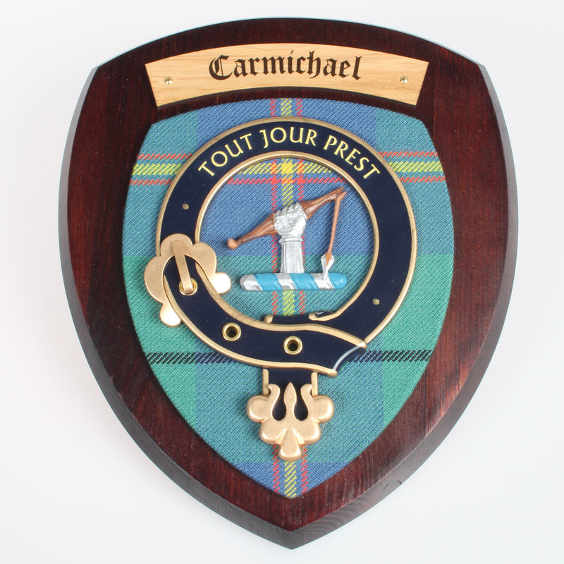 Carmichael Clan Crest Plaque.