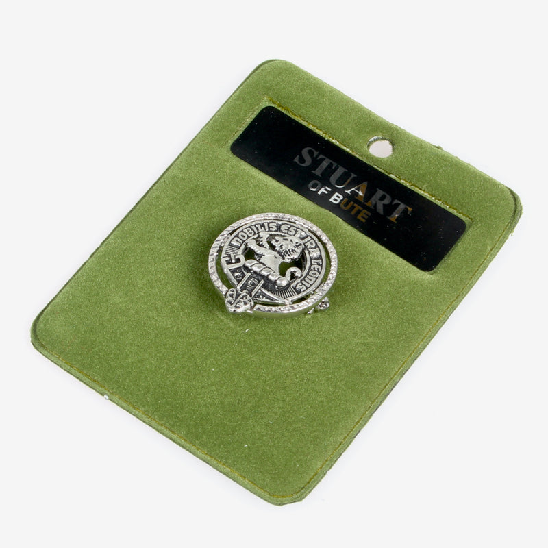 Stuart of Bute Clan Crest Small Pewter Pin Badge