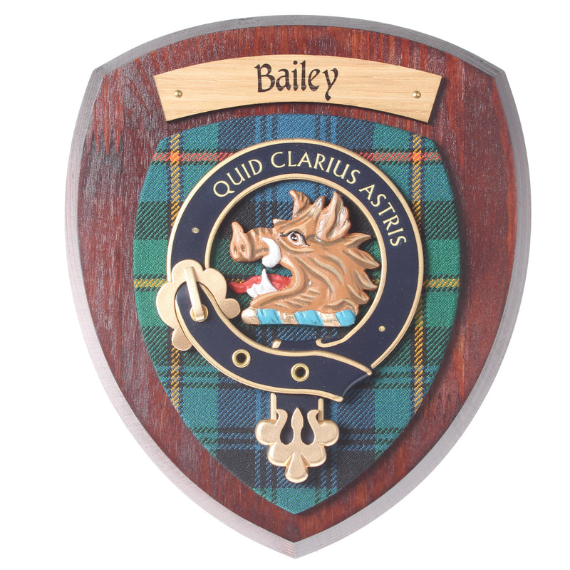 Bailey Clan Crest Wall Plaque.
