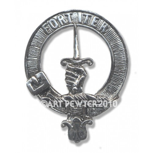 MacAlister Clan Crest Small Pewter Pin Badge