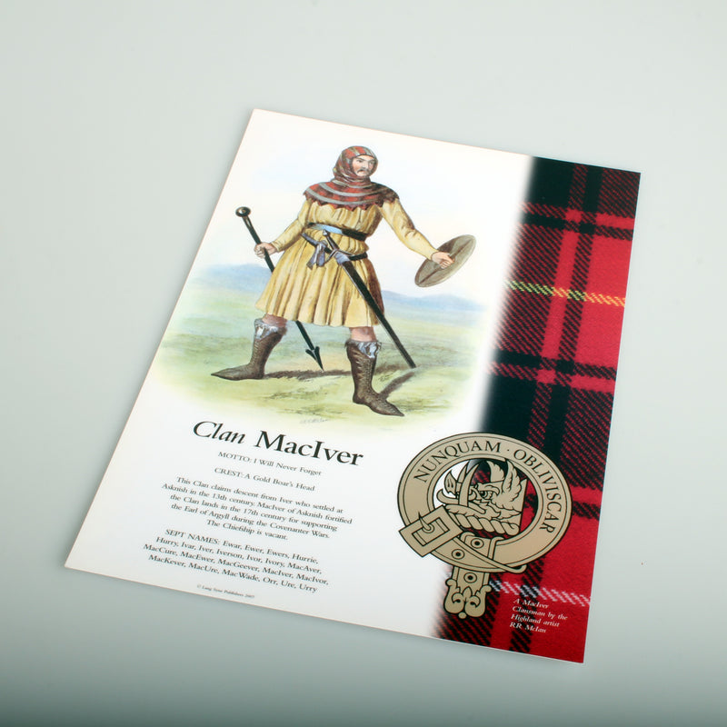 MacIver Scottish Clan Poster A4