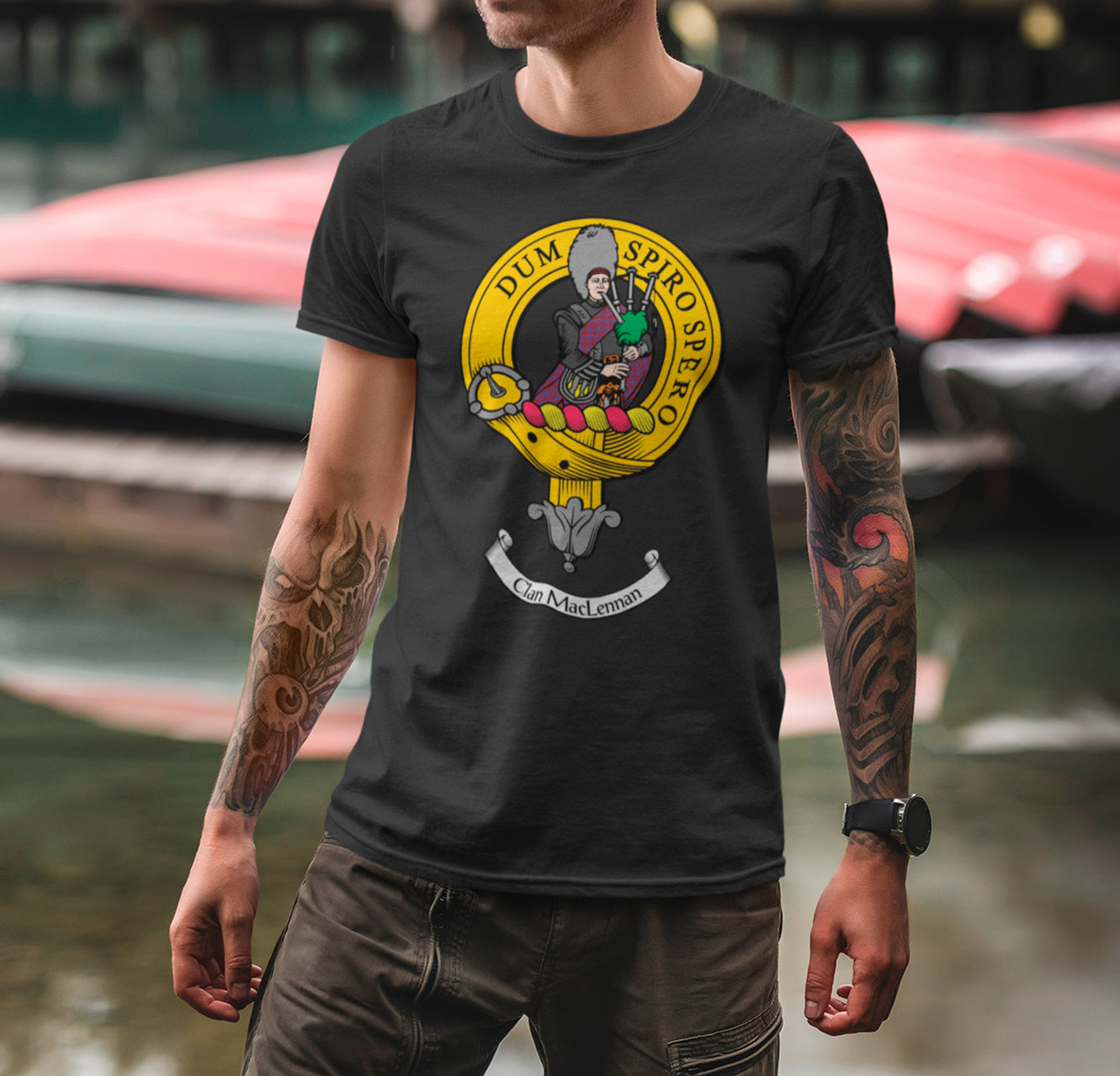 MacLennan Ancient Tartan Crest T-shirt main image 1