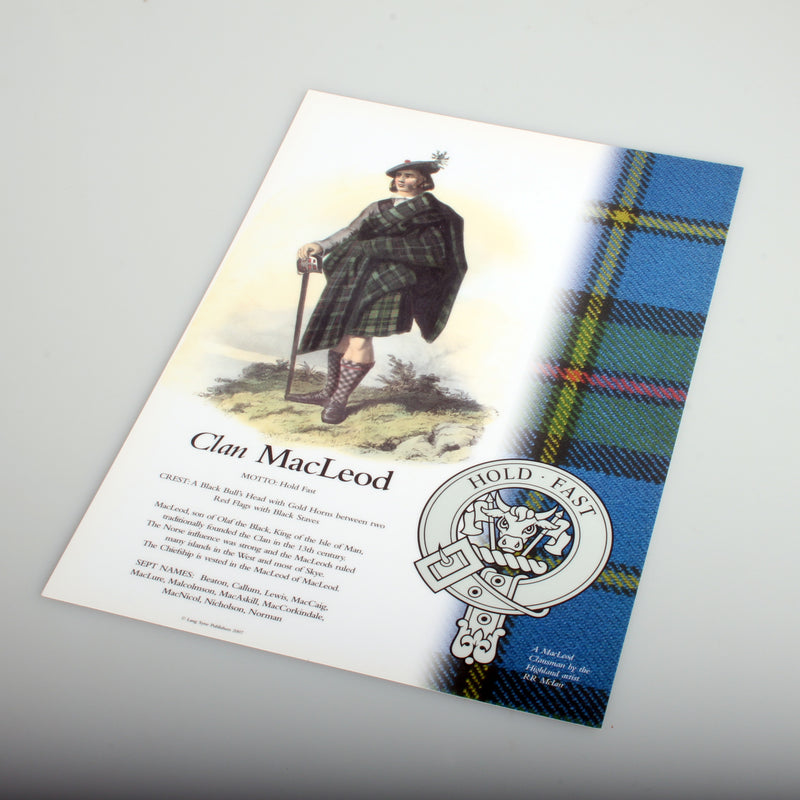 MacLeod Scottish Clan Poster A4