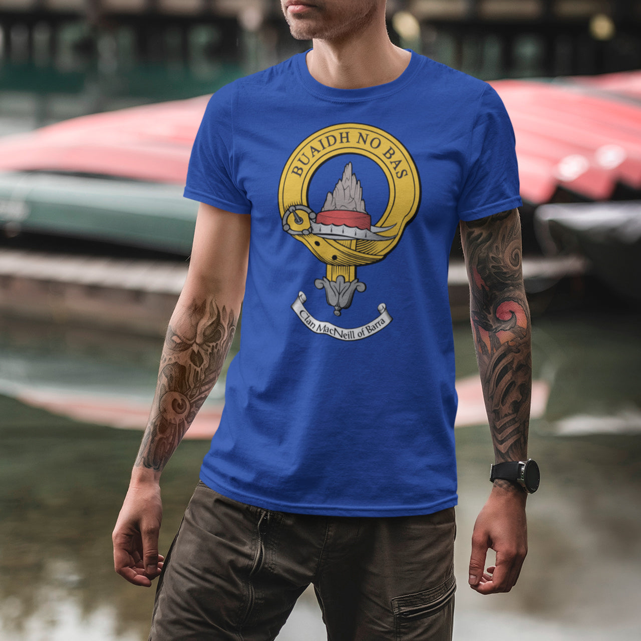 McNeil of Barra Modern Tartan Crest T-shirt