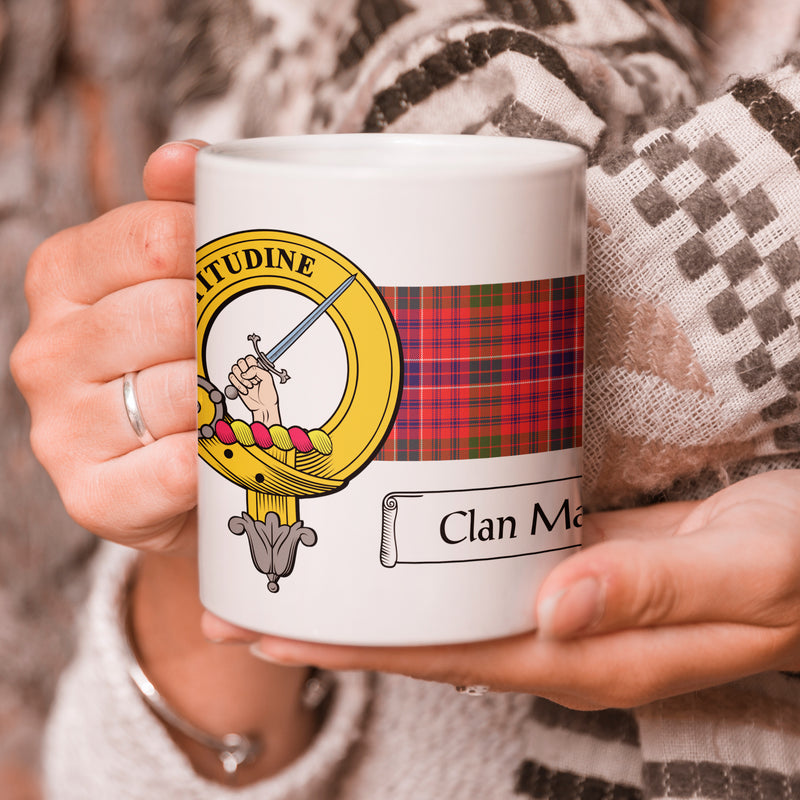 MacRae Clan Crest and Tartan Mug