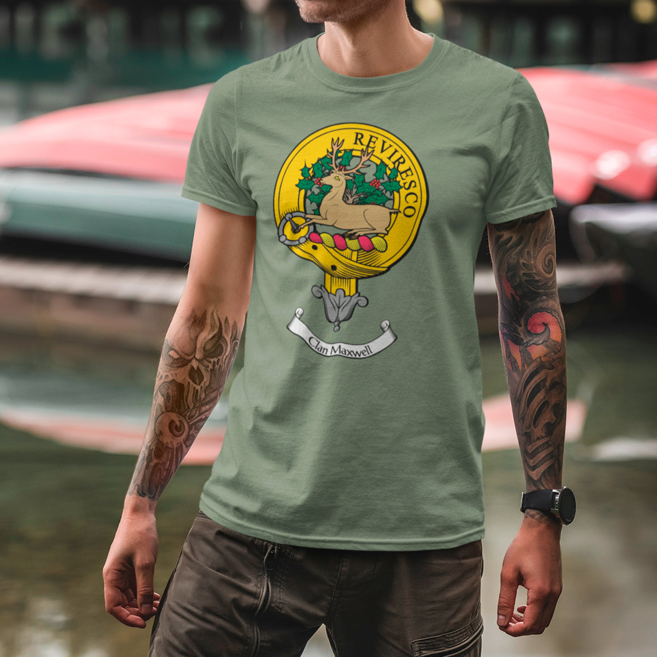 Maxwell Hunting Tartan Crest T-shirt main image 1