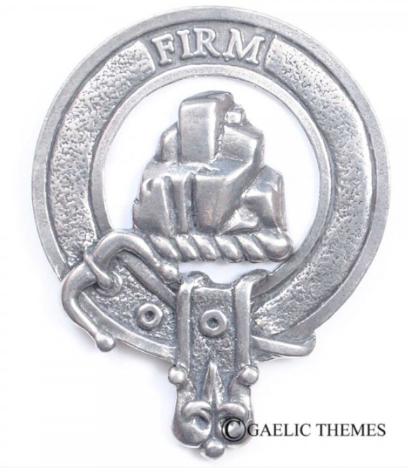 Dalrymple Clan Crest Badge in Pewter