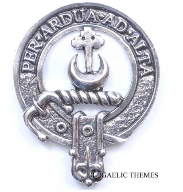 Hannay Clan Crest Badge in Pewter