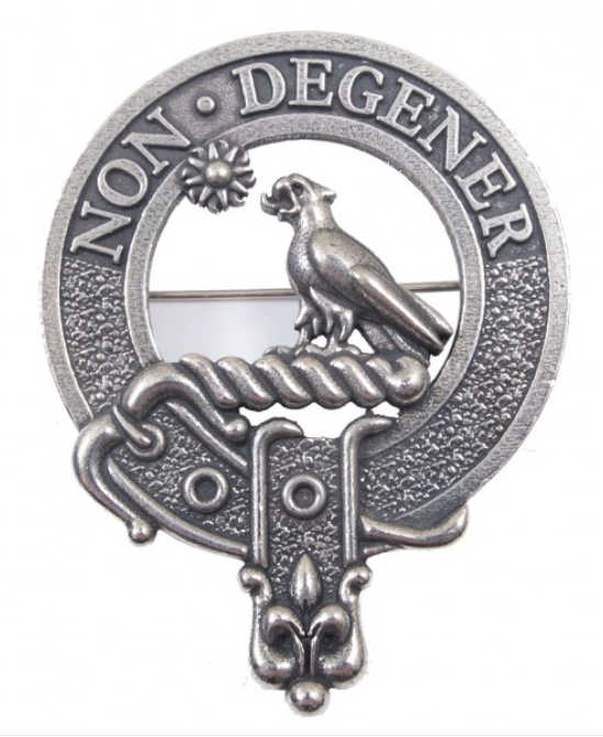 Kinloch Clan Crest Badge in Pewter