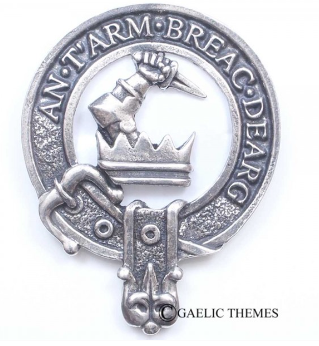 MacQuarrie Clan Crest Badge in Pewter