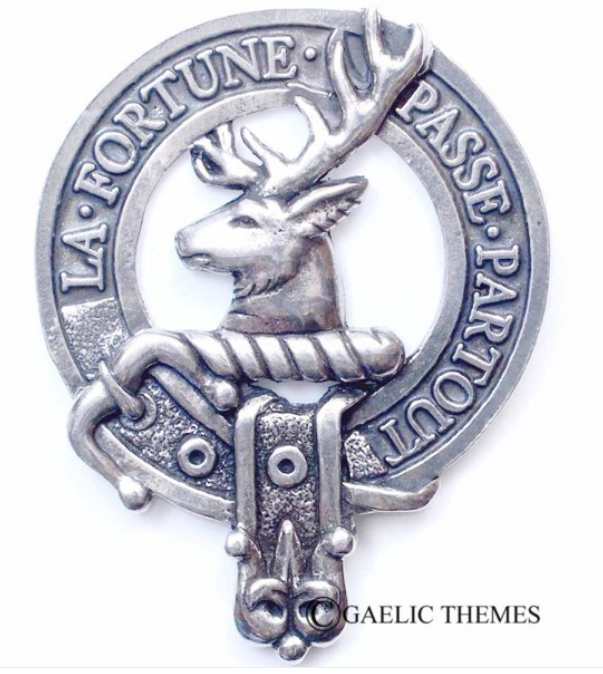 Rollo Clan Crest Badge in Pewter