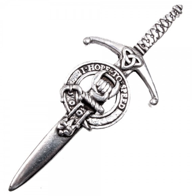 Clan Crest Pewter Kilt Pin with Cathart Crest
