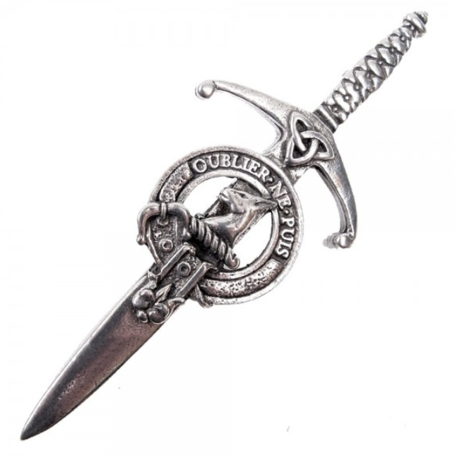 Clan Crest Pewter Kilt Pin with Colville Crest