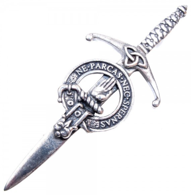 Clan Crest Pewter Kilt Pin with Lamont Crest