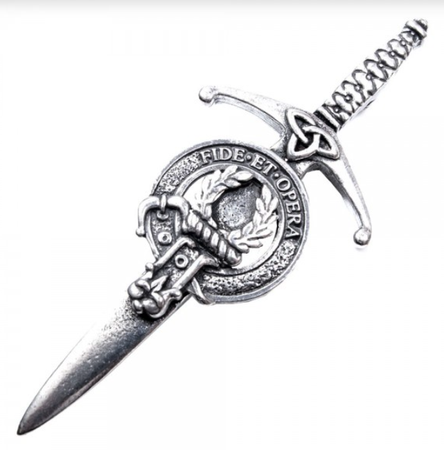 Clan Crest Pewter Kilt Pin with MacArthur Crest