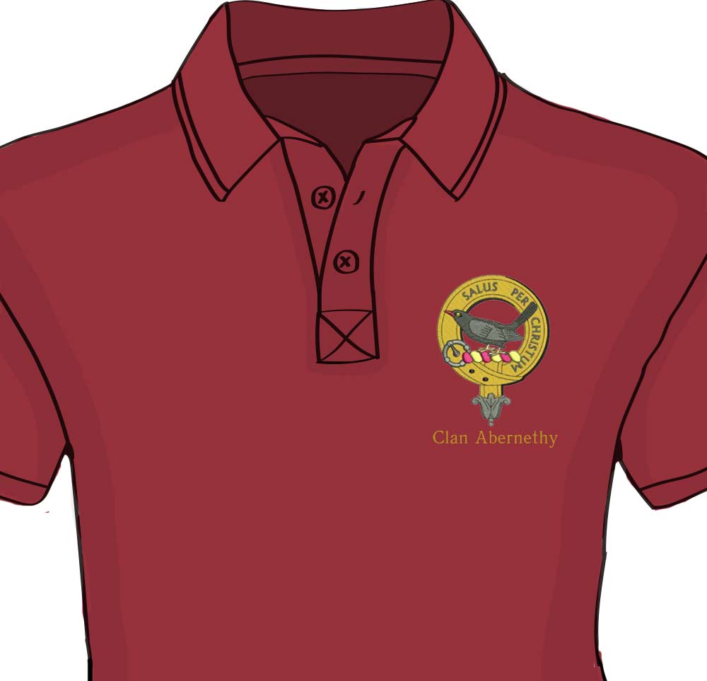 Abernethy Tartan Polo Shirt - Royal Coat Of Arms Style