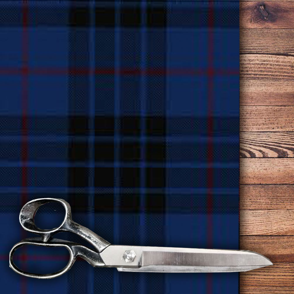 MacKay Blue Tartan Bow Tie