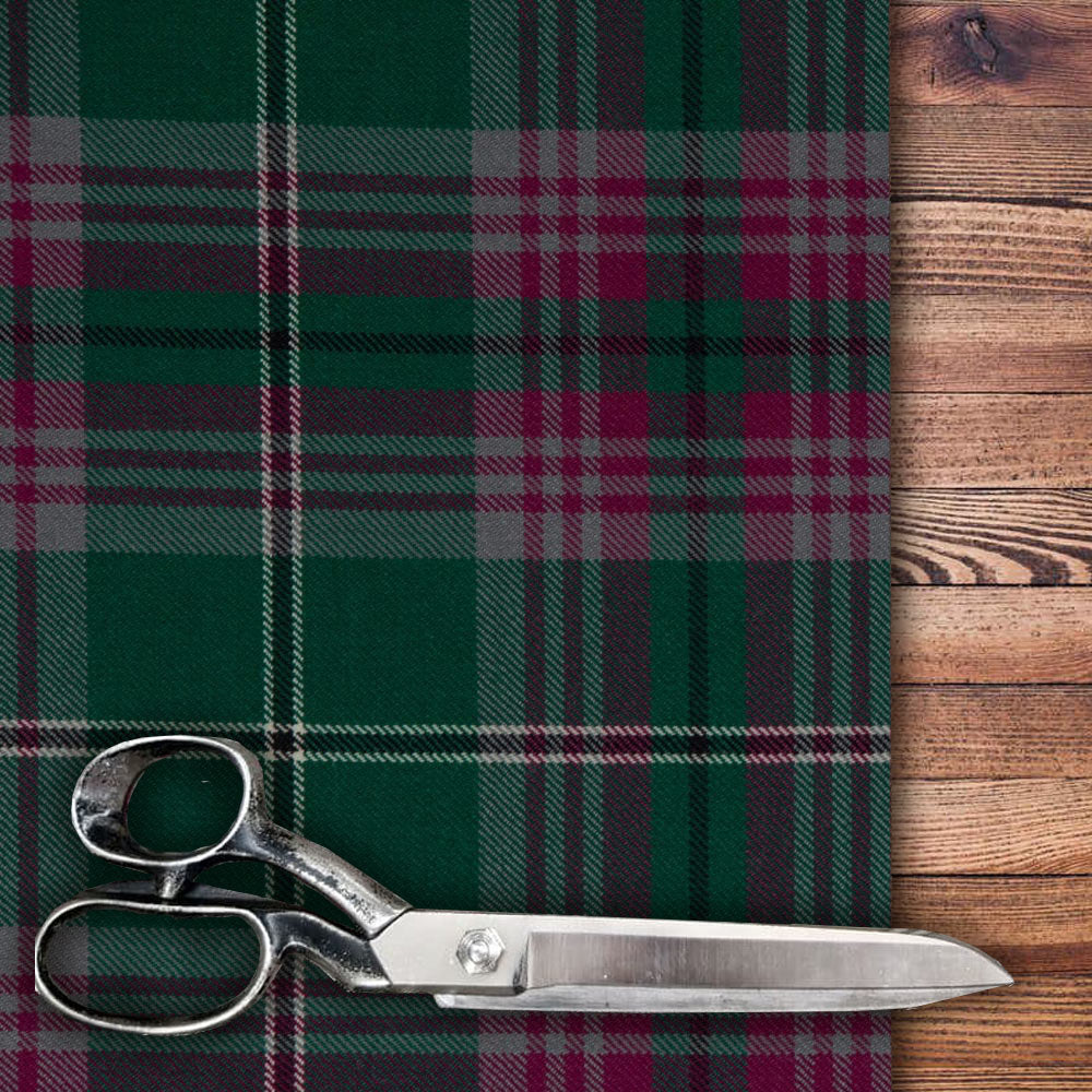 Gray Hunting Tartan Crest Tablecloth