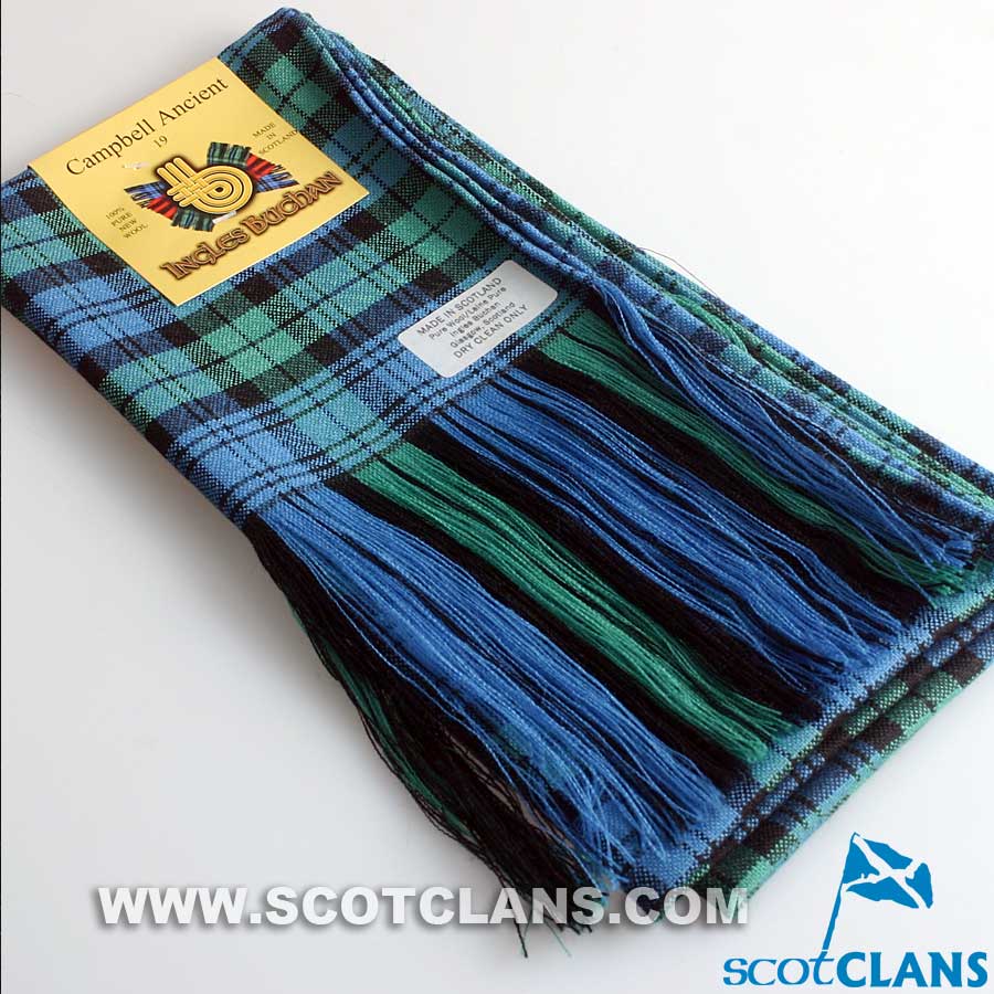Pure Lambswool City of Glasgow Tartan Clan Scarf Made in -  Finland