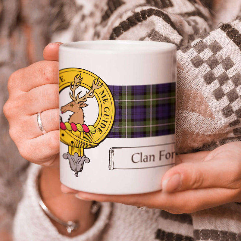 Forbes Clan Crest and Tartan Mug