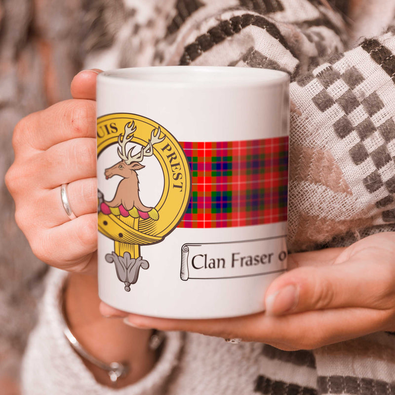 Fraser of Lovat Clan Crest and Tartan Mug
