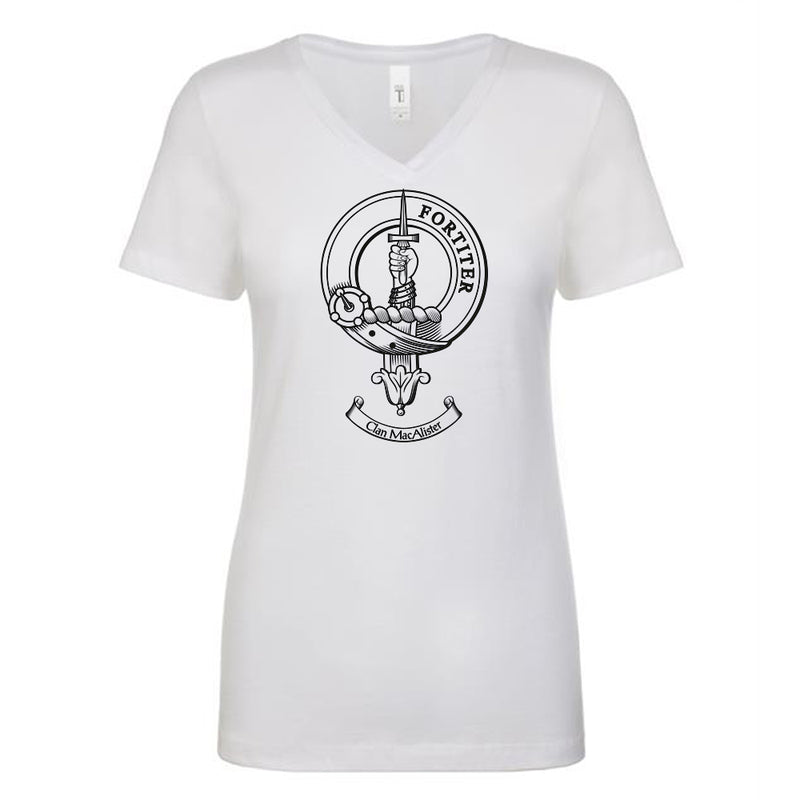 MacAlister Clan Crest Ladies Ouline T-Shirt