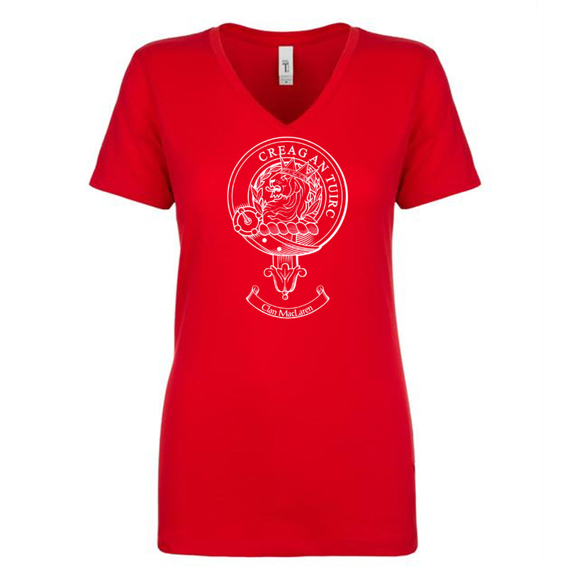 MacLaren Clan Crest Ladies Ouline T-Shirt