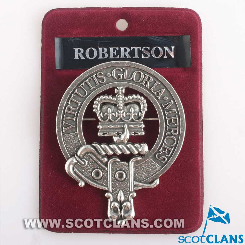 Robertson Clan Crest Badge in Pewter