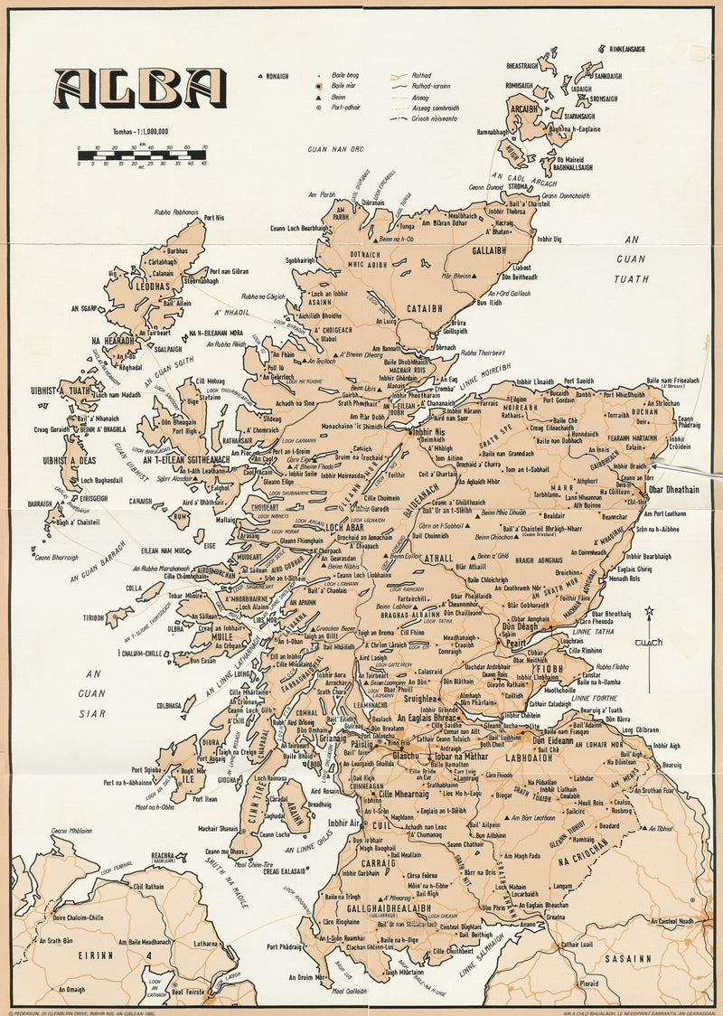 Gaelic Map of Scotland and Gaelic Place Names