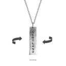 Close-up view of the Celtic Bar Pendant featuring Celtic Knotwork, displayed with an 18" chain.