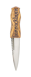 Elegant Bannockburn Daywear Sgian Dubh displayed in a black presentation box, showcasing its exquisite design and craftsmanship.