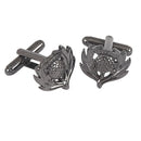 Traditional Thistle Cufflinks in a presentation box from The Sgian Dubh Co, perfect for gifting.