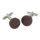 Wenge Wood Cufflinks - Choose Your Shape, handcrafted wooden cufflinks made in Scotland, presented in a stylish box.