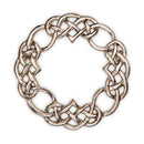 Eternal Interlace Brooch featuring a Celtic design made from pewter, with a diameter of 1.5 inches (4cm)