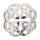 Eternal Interlace Plaid Brooch displayed on a stylish kilt outfit, showcasing its unique design and versatility.