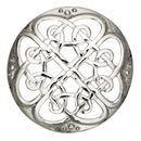 Cathedral Plaid Brooch showcased on a beautiful fabric background, emphasizing its unique design and versatility for kilt outfits.